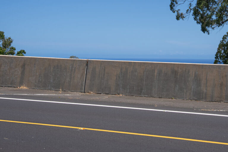 Guardrail and shoulder upgrades along Hawaii Belt Road to improve roadway safety on the Island of Hawaii