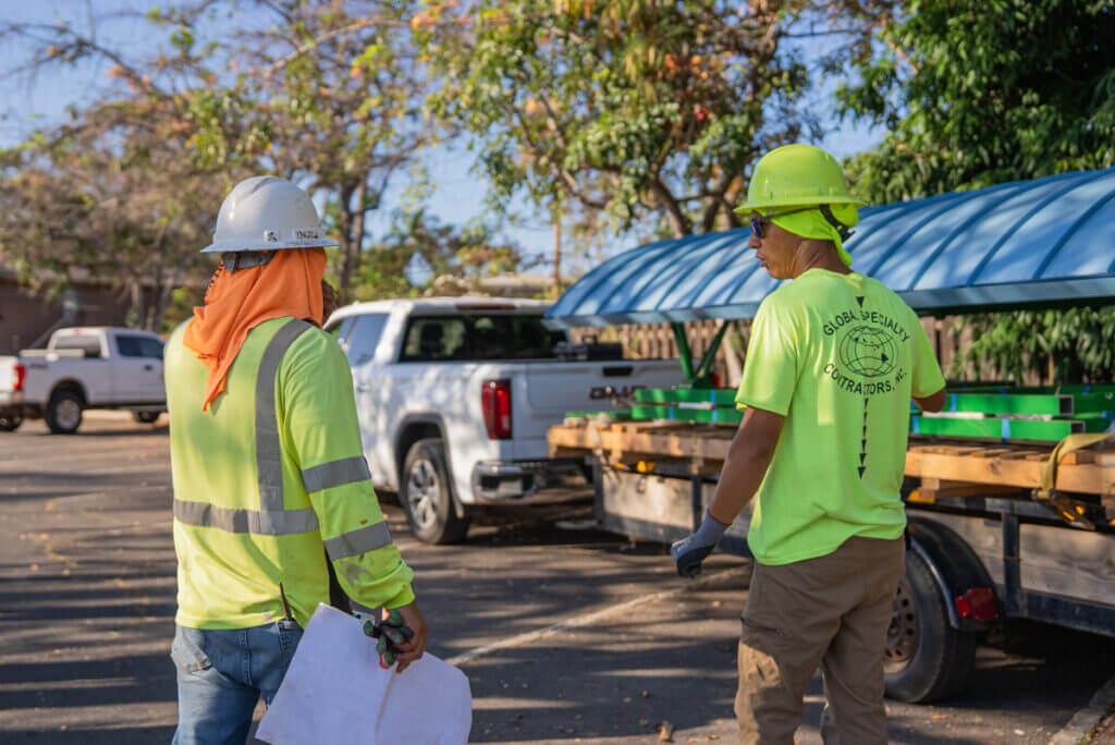 Multiple bus stop site improvements supporting public transportation across Maui