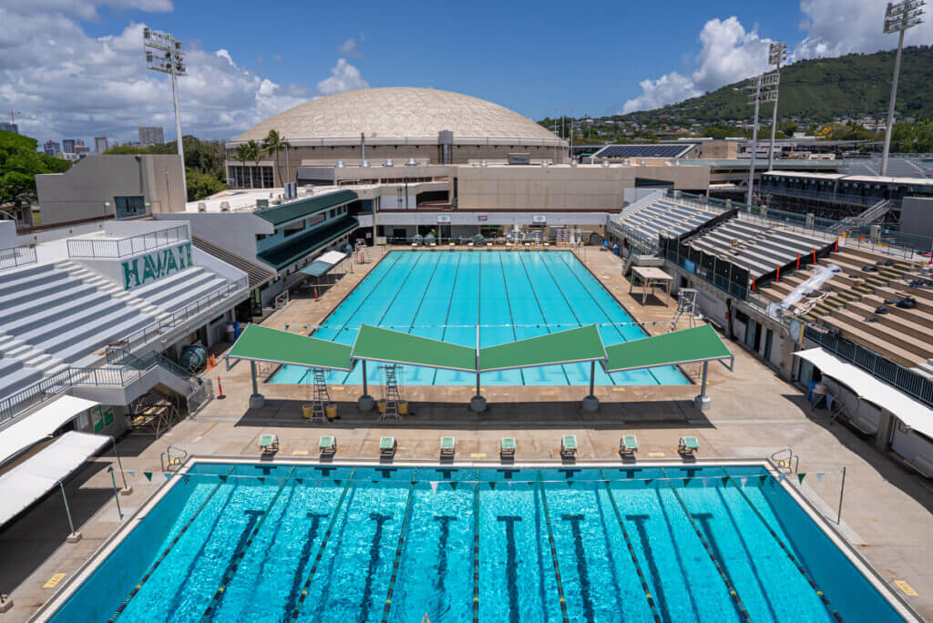 Pool deck resurfacing and mechanical upgrades at Duke Kahanamoku Pool Complex in Honolulu